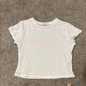 Reformation Cream Short Sleeve Tee